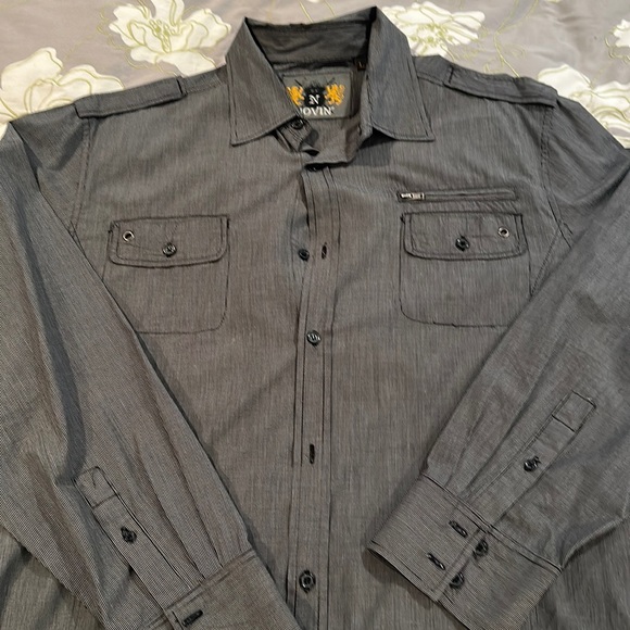 Men’s L/S Military style button down - Picture 1 of 5